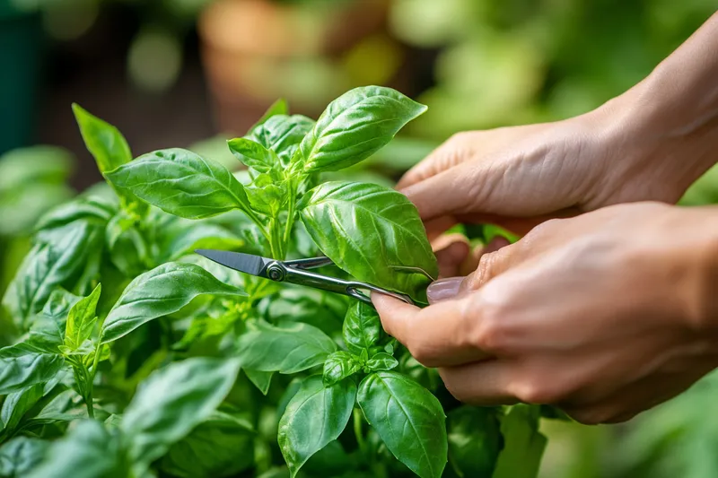 como podar la albahaca